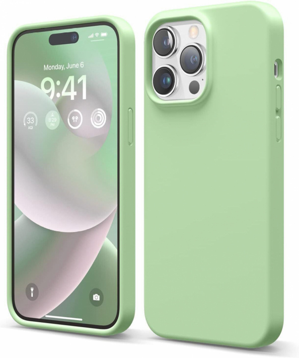 Silikonskal till iPhone 15, Ljusgrön i gruppen SMARTPHONE & SURFPLATTOR / Mobilskydd / Apple / iPhone 15 hos TP E-commerce Nordic AB (38-84313)