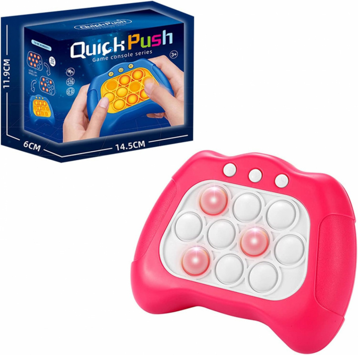 Quick Push Pop it leksak, Rosa i gruppen LEKSAKER, BARN- & BABYPRODUKTER / Leksaker / Fidget Toys hos TP E-commerce Nordic AB (38-84347)