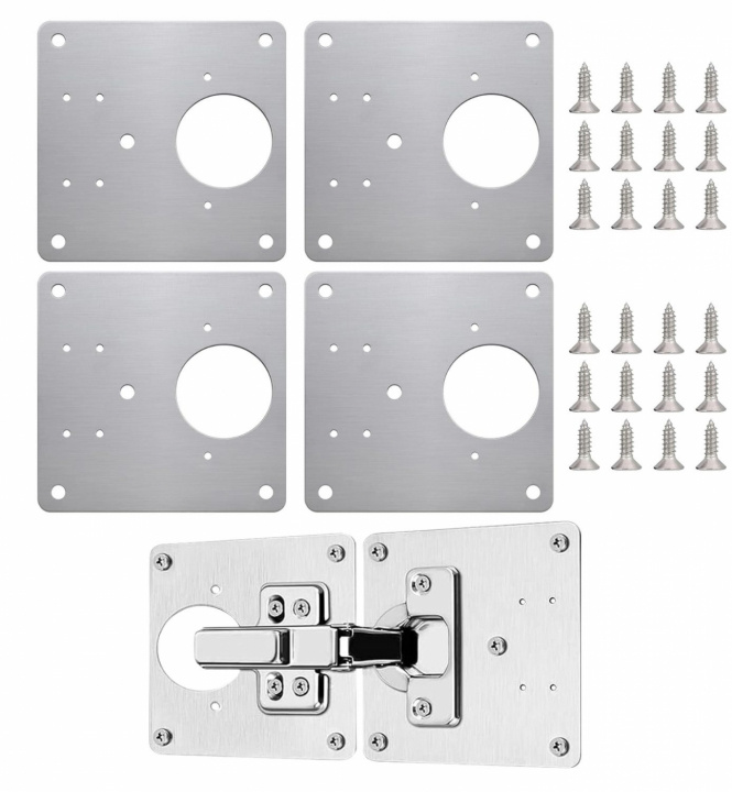 Reparationsplatta för gångjärn 4-pack i gruppen HEM, HUSHÅLL & TRÄDGÅRD / Verktyg / Övriga Verktyg & Tillbehör hos TP E-commerce Nordic AB (38-84373)