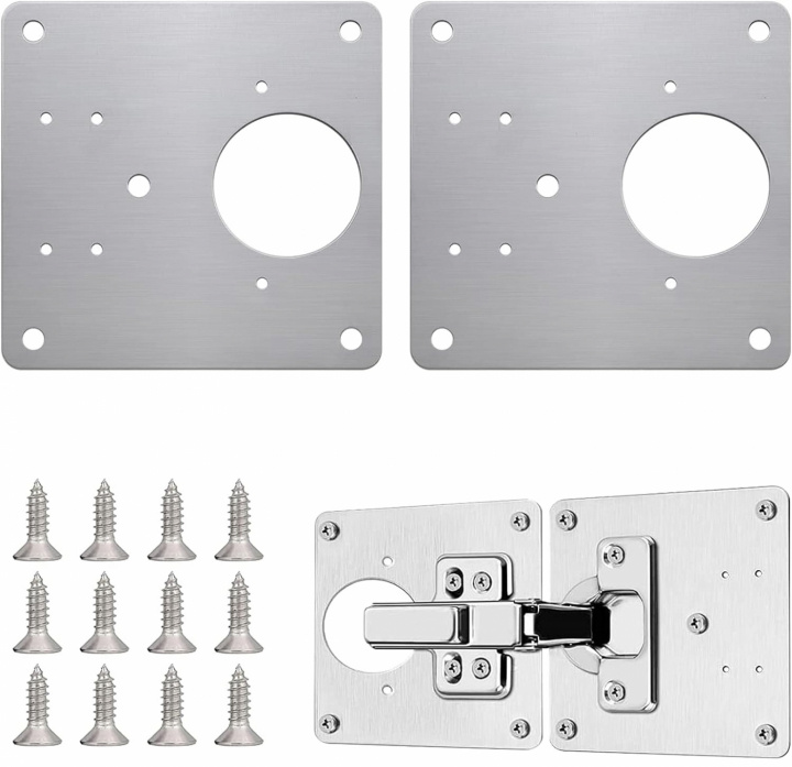 Reparationsplatta för gångjärn 2-pack i gruppen HEM, HUSHÅLL & TRÄDGÅRD / Verktyg / Övriga Verktyg & Tillbehör hos TP E-commerce Nordic AB (38-84385)