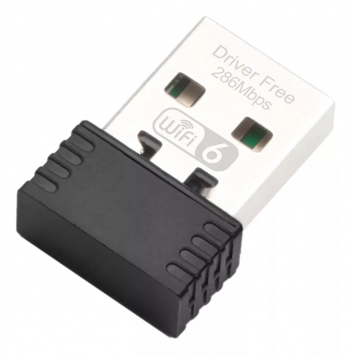 Trådlöst Nätverkskort USB, Wifi 6, 286Mpbs i gruppen DATORER & KRINGUTRUSTNING / Nätverk / Nätverkskort / USB Trådlösa hos TP E-commerce Nordic AB (38-84410)
