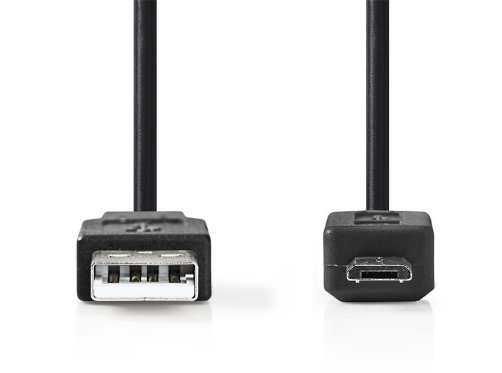 USB 2.0-kabel | A-hane - Micro B-hane, 2.0 m, Svart i gruppen SMARTPHONE & SURFPLATTOR / Laddare & Kablar / Kablar / Kablar microUSB hos TP E-commerce Nordic AB (38-84502)