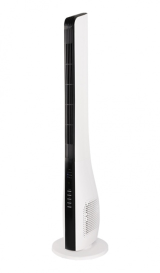 NORDIC HOME 2-i-1 Tornfläkt med luftcirkulator, 3 hastigheter, 40W, timer, vit