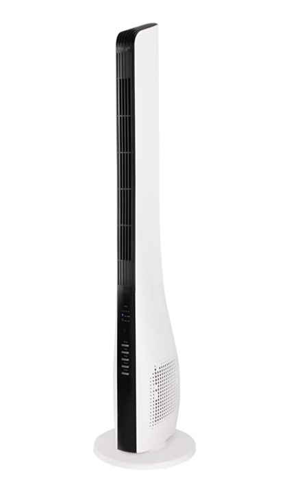 NORDIC HOME 2-i-1 Tornfläkt med luftcirkulator, 3 hastigheter, 40W, timer, vit - Fyndvara i gruppen HEM, HUSHÅLL & TRÄDGÅRD / Fläktar & Klimatprodukter / Tornfläktar hos TP E-commerce Nordic AB (38-84556D)