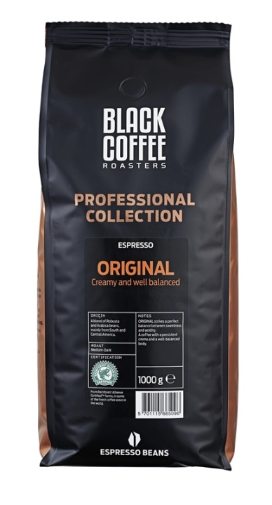 Black Coffee Roasters Mellanmörka bönor, Espressosmak, 1 kg i gruppen HEM, HUSHÅLL & TRÄDGÅRD / Hushållsmaskiner / Kaffemaskiner & Tillbehör / Kaffebönor hos TP E-commerce Nordic AB (38-84660)