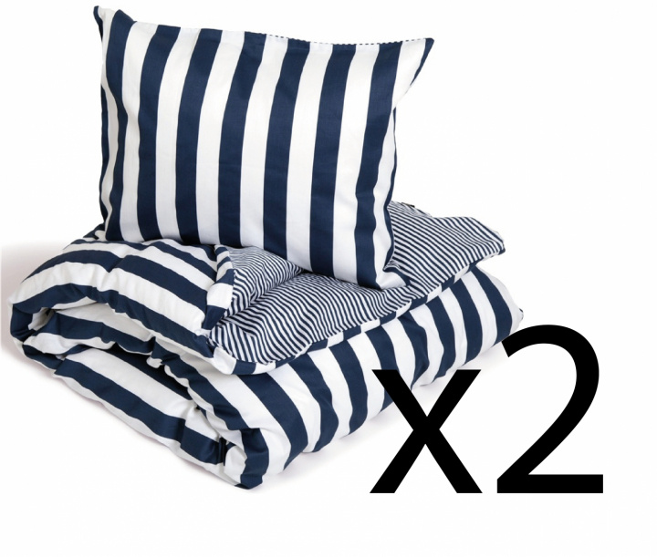 Kosta Linnewäfveri Grebbestad Satin Marin, 2-pack i gruppen HEM, HUSHÅLL & TRÄDGÅRD / Inredning / Sängkläder hos TP E-commerce Nordic AB (38-84727PKT-MA)