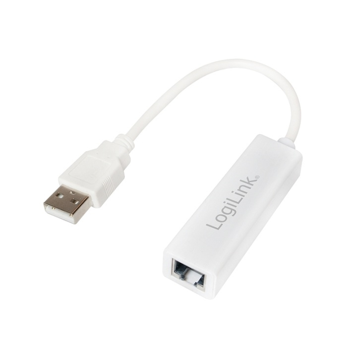 LogiLink USB 2.0 -> RJ45 Fast Ethernet i gruppen DATORER & KRINGUTRUSTNING / Datorkablar / Nätverkskablar / Adaptrar & Skarvdon hos Teknikproffset Nordic AB (38-84865)