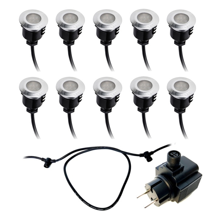 LightsOn Spectrum infälld spot 10 startpaket i gruppen HEM, HUSHÅLL & TRÄDGÅRD / El & Belysning / Utomhusbelysning / Trädgårdsbelysning hos TP E-commerce Nordic AB (38-84922)