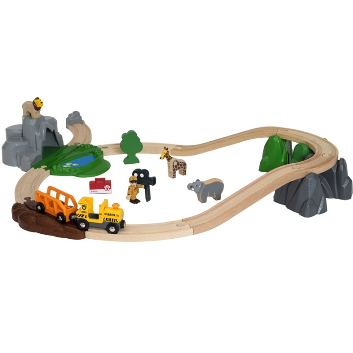 Brio 33960 Safari Tågset i gruppen LEKSAKER, BARN- & BABYPRODUKTER / Leksaker / Byggleksaker / Brio tågbanor hos TP E-commerce Nordic AB (38-85206)
