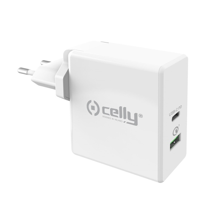 Celly Laddare USB-C PD 30W / QC3.0 i gruppen SMARTPHONE & SURFPLATTOR / Laddare & Kablar / Adaptrar hos TP E-commerce Nordic AB (38-85664)