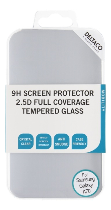 DELTACO screen protector, Galaxy A70, 2.5D full coverage glass i gruppen SMARTPHONE & SURFPLATTOR / Mobilskydd / Samsung hos TP E-commerce Nordic AB (38-85783)
