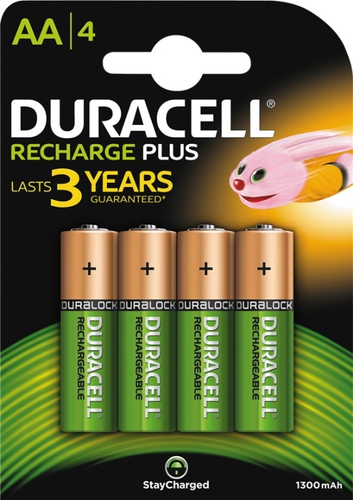 Duracell Recharge Plus AA 1300mAh Batteries, 4pk i gruppen HEMELEKTRONIK / Batterier & Laddare / Laddningsbara batterier / AA hos TP E-commerce Nordic AB (38-85838)