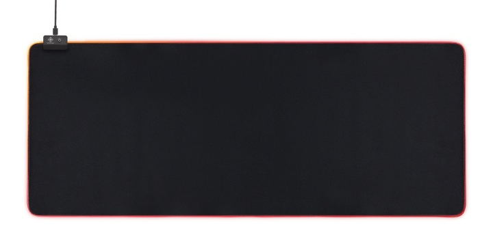 DELTACO GAMING musmatta med RBG-belysning, 90x36x0,4cm, svart i gruppen DATORER & KRINGUTRUSTNING / Gaming / Musmattor hos TP E-commerce Nordic AB (38-85857)