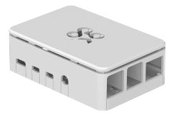 OKdo Raspberry Pi 4 standard case, 3 piece design, vit i gruppen DATORER & KRINGUTRUSTNING / Datorkomponenter / Raspberry Pi hos TP E-commerce Nordic AB (38-85860)