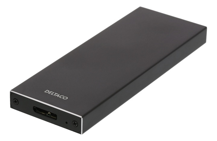 DELTACO Externt M.2 kabinett, USB 3.0, 5 Gbps, Black i gruppen DATORER & KRINGUTRUSTNING / Datortillbehör / Externa hårddiskar hos TP E-commerce Nordic AB (38-85880)