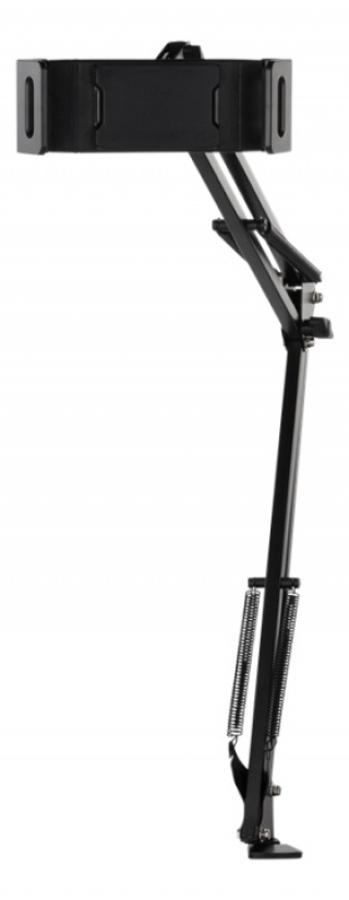 DELTACO Stativ för smartphones & surfplattor 4"-12.9", c-clamp, 360°