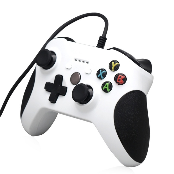 Trådad handkontroll till Xbox One/One S/One X, Vit i gruppen HEMELEKTRONIK / Spelkonsoler & Tillbehör / Xbox One / Tillbehör hos TP E-commerce Nordic AB (38-86073)