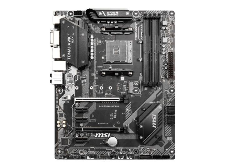 MSI B450 TOMAHAWK MAX ATX AM4 AMD B450 i gruppen DATORER & KRINGUTRUSTNING / Datorkomponenter / Moderkort hos TP E-commerce Nordic AB (38-86213)