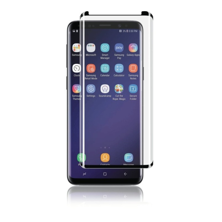 Panzer Samsung S9+, Curved Glass, 9H, svart i gruppen SMARTPHONE & SURFPLATTOR / Mobilskydd / Samsung hos Teknikproffset Nordic AB (38-86303)