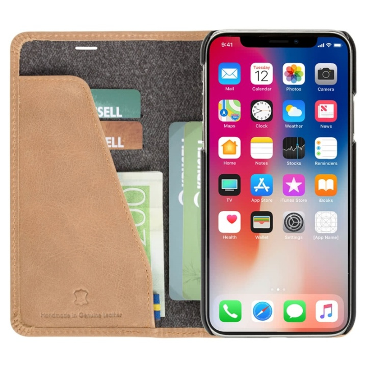 Krusell Sunne Plånboksfodral till iPhone Xr, Vintage Beige i gruppen SMARTPHONE & SURFPLATTOR / Mobilskydd / Apple / iPhone XR / Fodral hos TP E-commerce Nordic AB (38-86472)