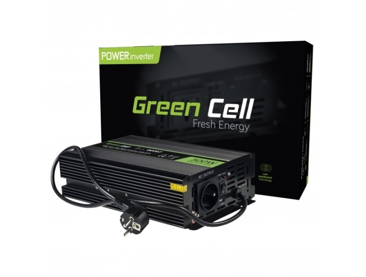 Green Cell Inverter med reservström 12V till 230V, 300W/600W i gruppen DATORER & KRINGUTRUSTNING / UPS Avbrottsfri Kraft hos TP E-commerce Nordic AB (38-86537)