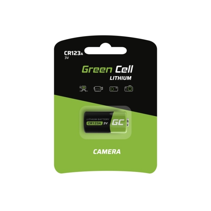 Green Cell CR123A Litiumbatteri 3V 1400mAh i gruppen HEMELEKTRONIK / Batterier & Laddare / Batterier / Övriga hos TP E-commerce Nordic AB (38-86542)