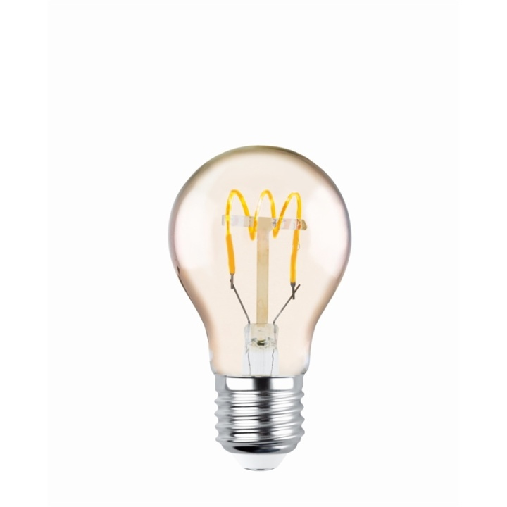 Forever Light Retro LED-lampa med filament Guld, E27 A60 4W 2000K 250lm i gruppen HEMELEKTRONIK / Belysning / LED-lampor hos TP E-commerce Nordic AB (38-86598)