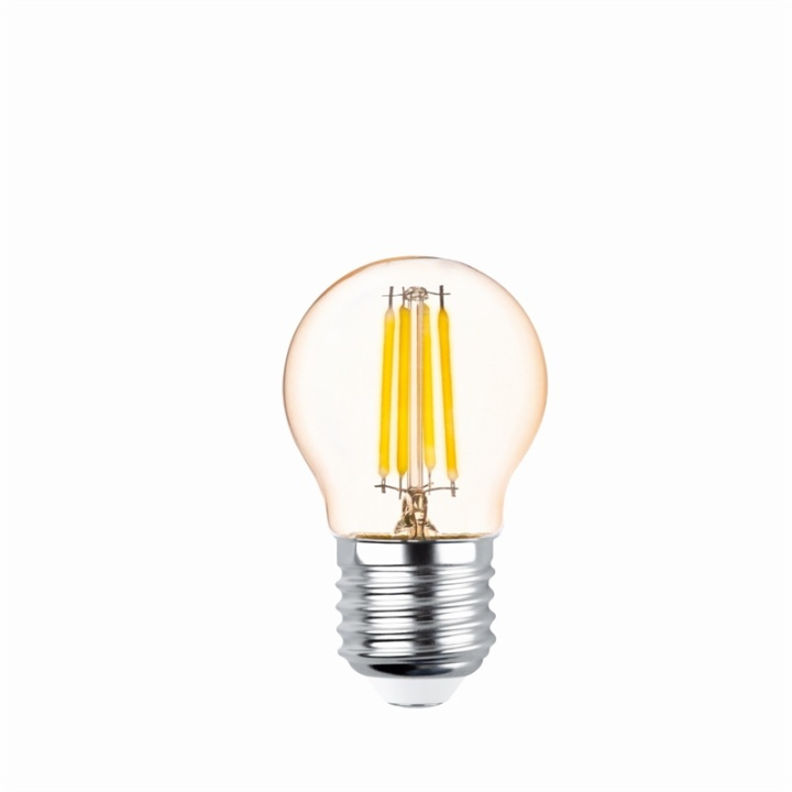 Forever Light Retro LED-lampa med filament Guld, E27 G45 4W 2200K 400lm i gruppen HEMELEKTRONIK / Belysning / LED-lampor hos TP E-commerce Nordic AB (38-86602)