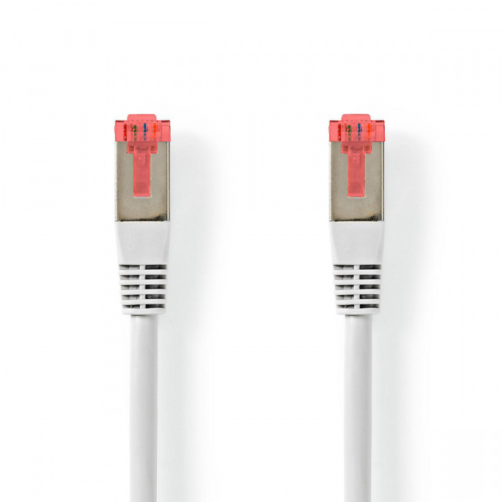 Cat 6 kabel RJ45 hane, S/FTP, PVC, Vit, 1 m i gruppen DATORER & KRINGUTRUSTNING / Datorkablar / Nätverkskablar / Cat6 hos TP E-commerce Nordic AB (38-86732)