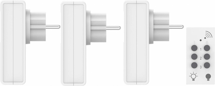 Telldus On/Off Smart plug med fjärrkontroll, 3-pack i gruppen HEM, HUSHÅLL & TRÄDGÅRD / Smarta hem / Smart plugs hos TP E-commerce Nordic AB (38-86768)