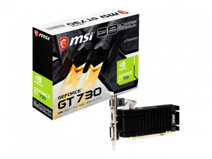 MSI GeForce GT730 2GB V1 LP Silent HDMI/DV Grafikkort i gruppen DATORER & KRINGUTRUSTNING / Datorkomponenter / Grafikkort hos TP E-commerce Nordic AB (38-86816)