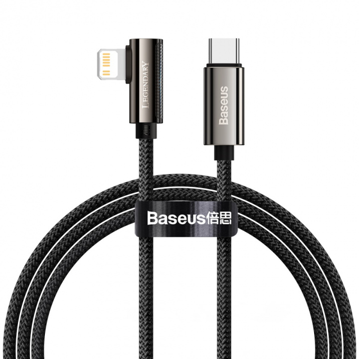 Baseus kabel Legend PD USB-C - Lightning 1,0m 20W, Svart i gruppen SMARTPHONE & SURFPLATTOR / Laddare & Kablar / Kablar / Kablar Lightning hos TP E-commerce Nordic AB (38-86915)