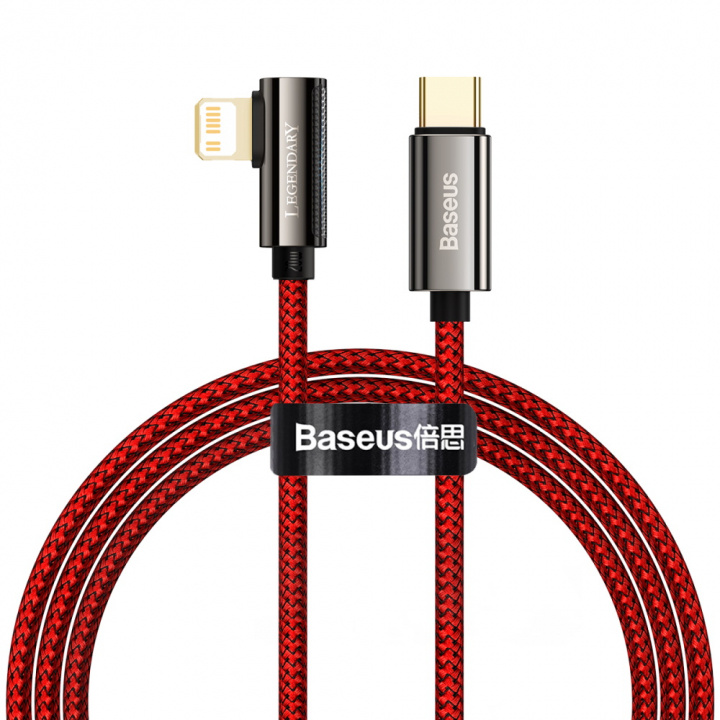 Baseus kabel Legend PD USB-C - Lightning 1,0m 20W, Röd i gruppen SMARTPHONE & SURFPLATTOR / Laddare & Kablar / Kablar / Kablar Lightning hos TP E-commerce Nordic AB (38-86917)