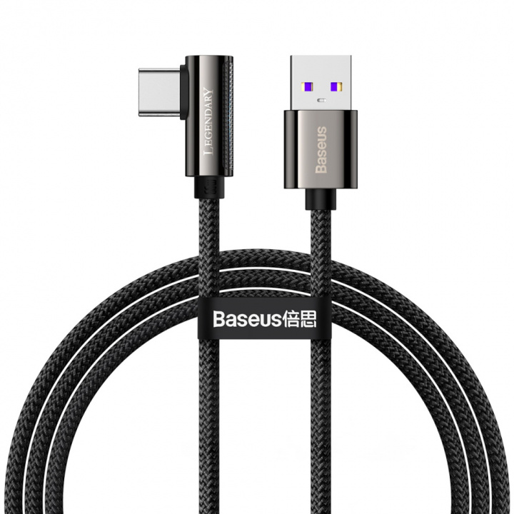 Baseus kabel Legend USB - USB-C 1,0m 66W, Svart i gruppen SMARTPHONE & SURFPLATTOR / Laddare & Kablar / Kablar / Kablar Lightning hos TP E-commerce Nordic AB (38-86921)