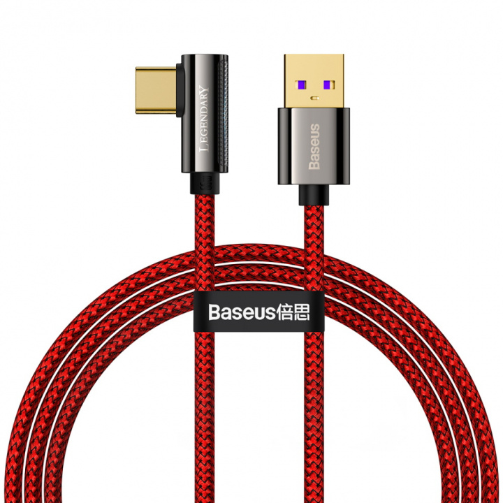 Baseus kabel Legend USB - USB-C 2,0m 66W, Röd i gruppen DATORER & KRINGUTRUSTNING / Datorkablar / USB-kablar / USB-C hos Teknikproffset Nordic AB (38-86926)