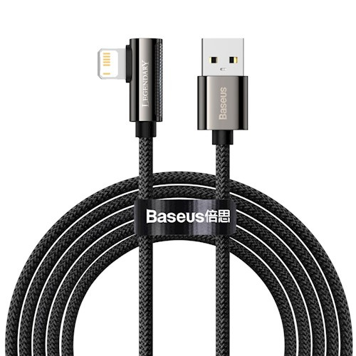 Baseus kabel Legend USB - Lightning 2,0m 2,4A, Svart i gruppen SMARTPHONE & SURFPLATTOR / Universal Apple / Laddare & Kablar / Kablar Lightning hos Teknikproffset Nordic AB (38-86930)