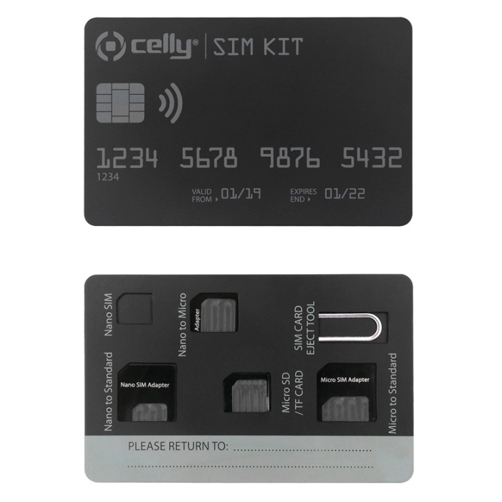Celly SIM-kit SIM-kortsadaptrar 3-pack i gruppen SMARTPHONE & SURFPLATTOR / Övriga tillbehör / Övrigt hos TP E-commerce Nordic AB (38-87103)