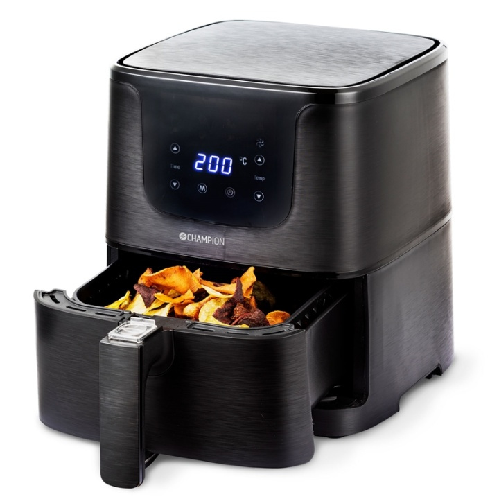 Champion Air Fryer Medium 3,5L 1500W AF220 Svart i gruppen HEM, HUSHÅLL & TRÄDGÅRD / Hushållsmaskiner / Airfryers & fritöser hos TP E-commerce Nordic AB (38-87150)