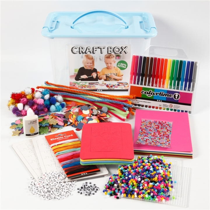 Creotime Pyssellåda stl. 34x24x20cm Mix i gruppen LEKSAKER, BARN- & BABYPRODUKTER / Leksaker / Pyssel hos TP E-commerce Nordic AB (38-87220)