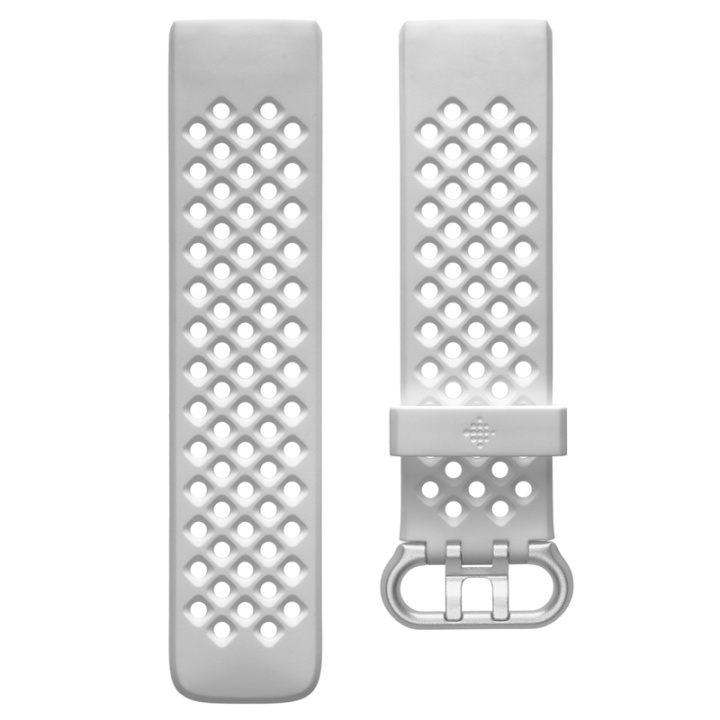 Fitbit Charge 4/Charge 3 Sportarmband White (L) i gruppen SPORT, FRITID & HOBBY / Smartwatch & Aktivitetsarmband / Tillbehör hos TP E-commerce Nordic AB (38-87383)