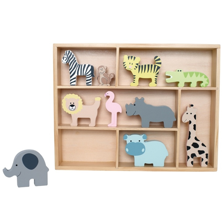 Jabadabado Hylla med safaridjur i gruppen LEKSAKER, BARN- & BABYPRODUKTER / Leksaker / Övriga leksaker hos TP E-commerce Nordic AB (38-87480)