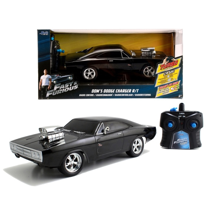 Jada Toys Fast&Furious RC 1970 Dodge i gruppen LEKSAKER, BARN- & BABYPRODUKTER / Radiostyrt / Radiostyrda bilar hos TP E-commerce Nordic AB (38-87529)