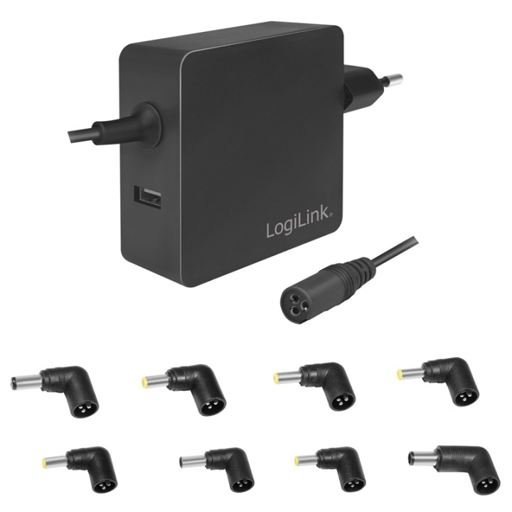 LogiLink Laptop-strömadapter + USB-laddning 70W i gruppen DATORER & KRINGUTRUSTNING / Bärbara datorer & tillbehör / Datorladdare / Laddare till laptop / Universal hos TP E-commerce Nordic AB (38-87668)