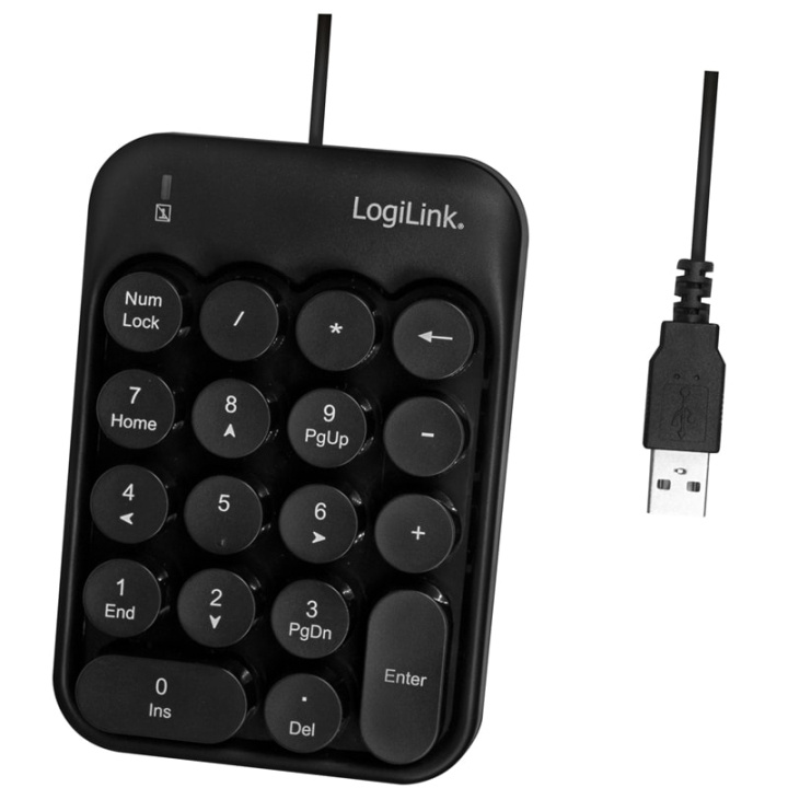 LogiLink Numeriskt tangentbord USB i gruppen DATORER & KRINGUTRUSTNING / Möss & Tangentbord / Tangentbord / Trådbundna hos TP E-commerce Nordic AB (38-87679)