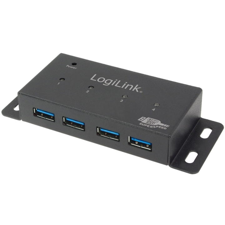 LogiLink USB 3.0-hub 4-port i gruppen DATORER & KRINGUTRUSTNING / Datortillbehör / USB-hubbar hos TP E-commerce Nordic AB (38-87687)