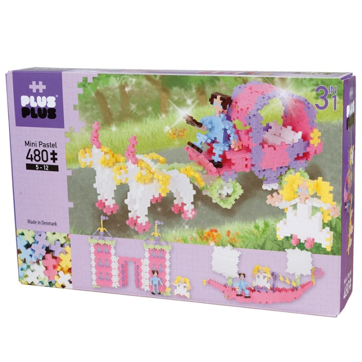 Plus-Plus Pastel 480 pcs 3in1/Princess i gruppen LEKSAKER, BARN- & BABYPRODUKTER / Leksaker / Byggleksaker / Plus Plus hos TP E-commerce Nordic AB (38-87978)