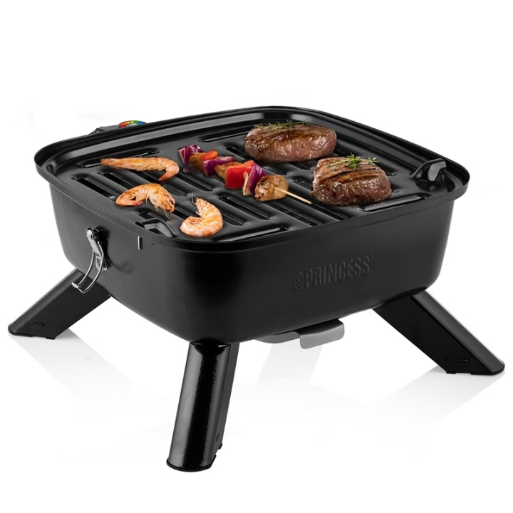 Princess Bärbar hybridgrill 2-i-1 elektrisk eller kol i gruppen HEM, HUSHÅLL & TRÄDGÅRD / Trädgårdsprodukter / Grillar & Grilltillbehör hos TP E-commerce Nordic AB (38-87992)