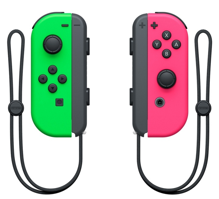 Nintendo Switch Joy-Con Pair, Neon Grön/Neon Rosa i gruppen HEMELEKTRONIK / Spelkonsoler & Tillbehör / Nintendo Switch / Tillbehör hos TP E-commerce Nordic AB (38-88014)