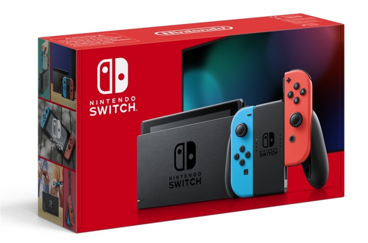 Nintendo Switch 2019 Konsol, Röd/Blå i gruppen HEMELEKTRONIK / Spelkonsoler & Tillbehör / Nintendo Switch / Konsoler hos TP E-commerce Nordic AB (38-88128)