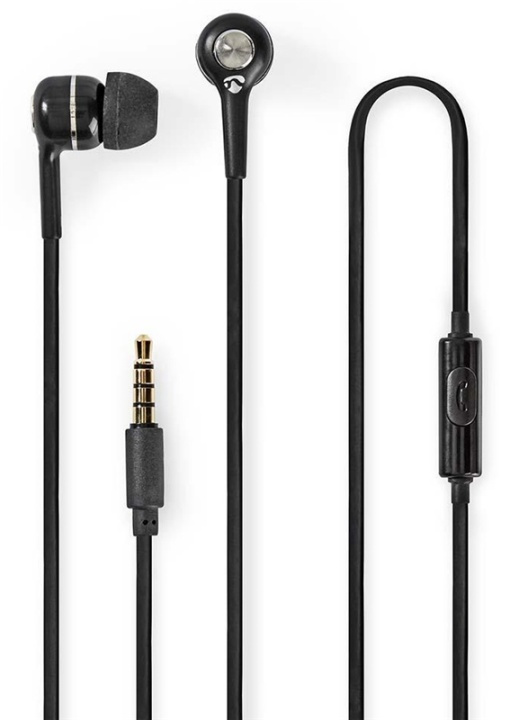 Nedis Trådbundna Hörlurar | 3.5 mm | Kabellängd: 1.20 m | Inbygd mikrofon | Volymkontroll | Silver / Svart i gruppen HEMELEKTRONIK / Ljud & Bild / Hörlurar & Tillbehör / Hörlurar hos TP E-commerce Nordic AB (38-88156)